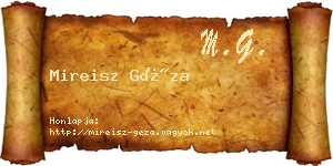 Mireisz Géza névjegykártya